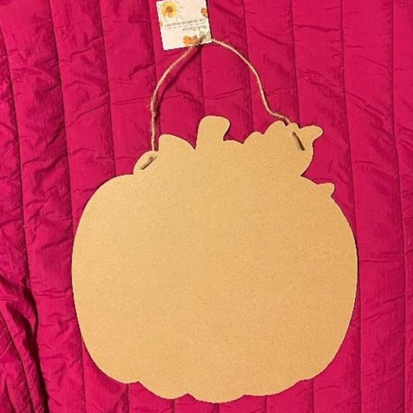 BRAND NEW NWT~ BLESSED PUMPKIN FALL HANGING SIGN DECORATION GLITTER SUNFLOWER - Picture 4 of 4